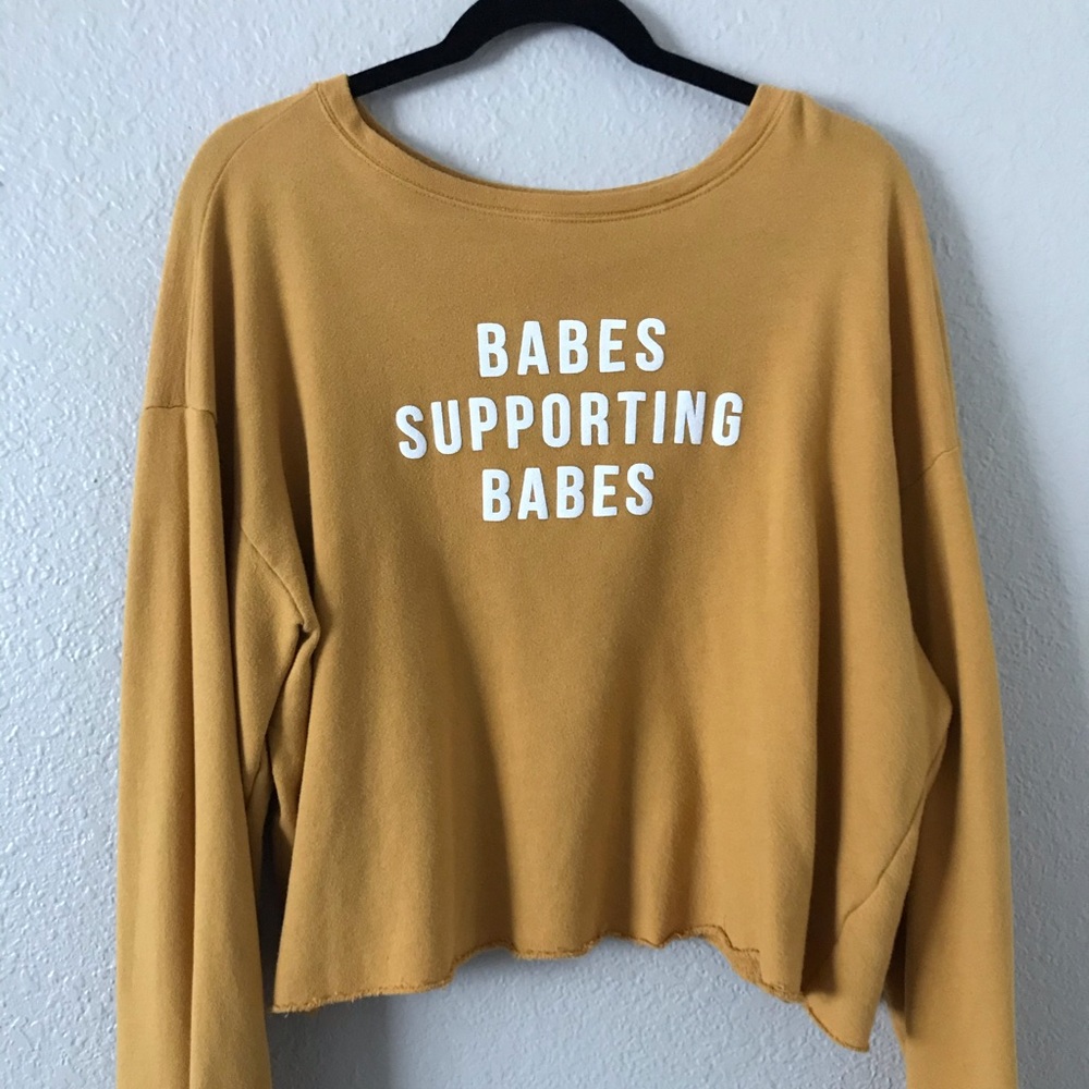 Forever 21 cropped mustard Long sleeve